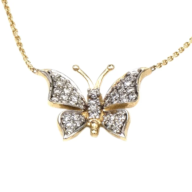 Colier aur galben 14K cu diamante